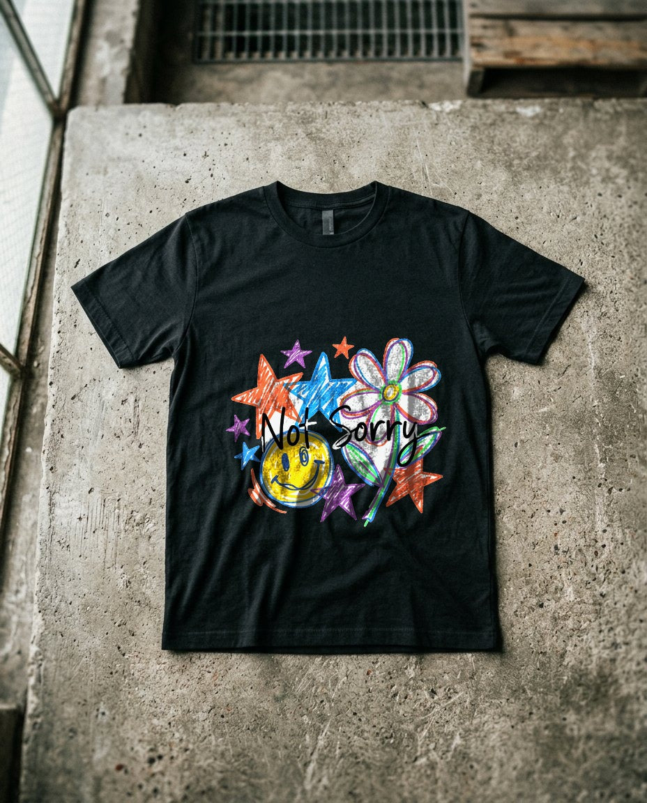 Scribble Your Own Rules Doodle Tee — lifestyle photo