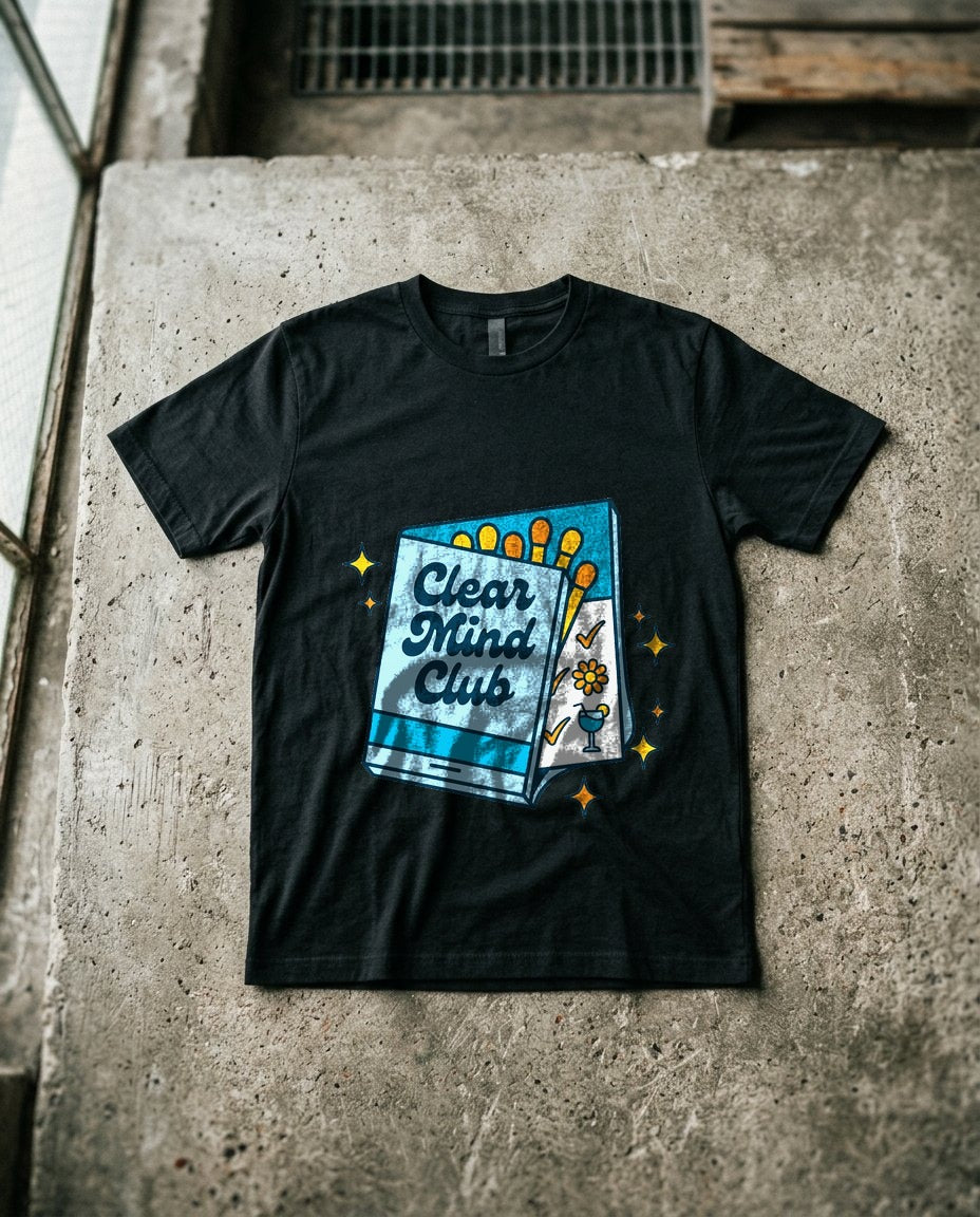 Clear Mind Club Retro Matchbook — lifestyle photo