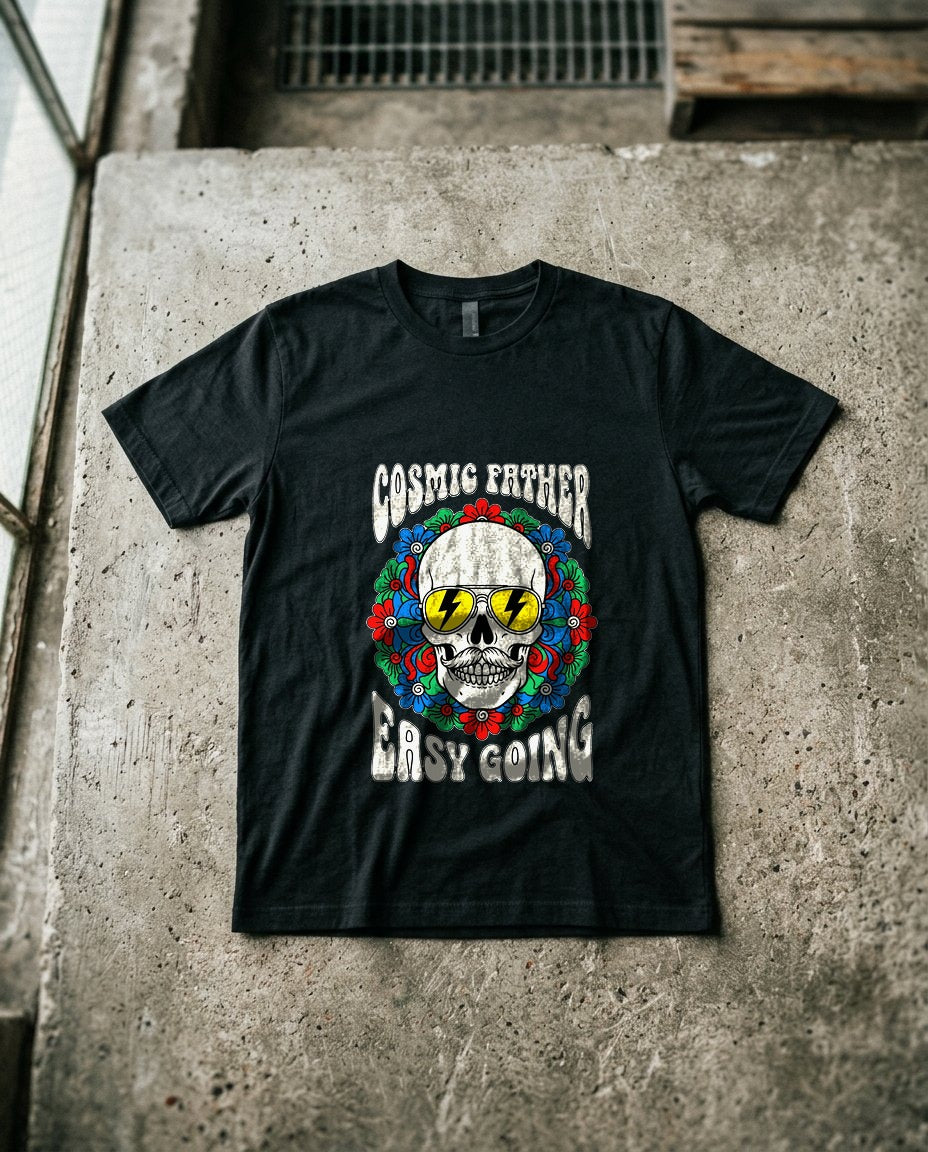 Cosmic Father Psychedelic Skull — lifestyle photo