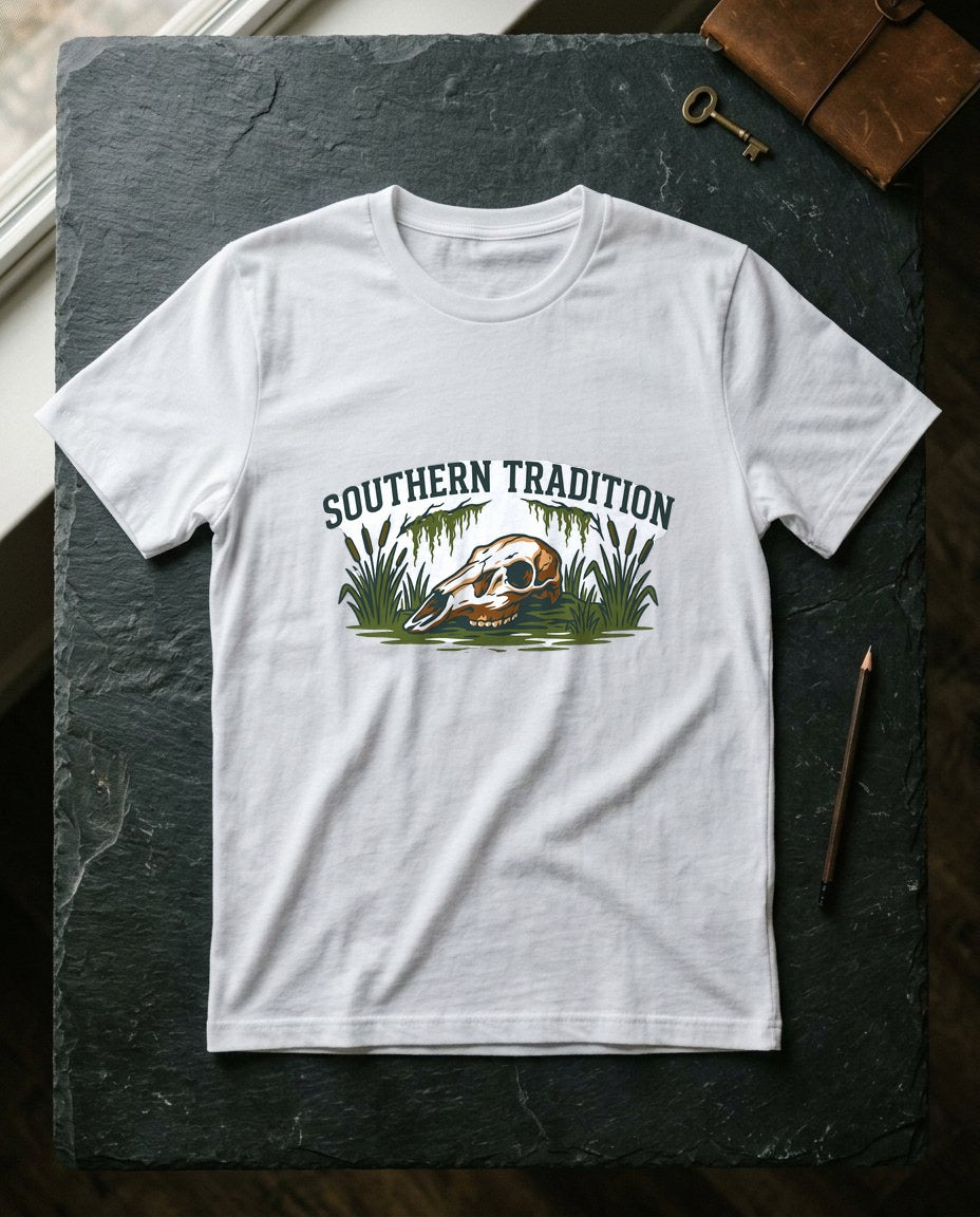 Vintage Southern Outdoors Deer Skull — lifestyle photo