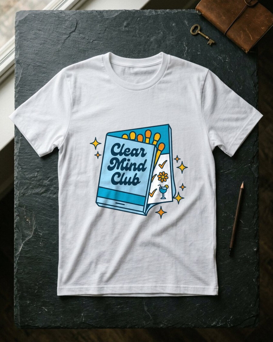 Clear Mind Club Retro Matchbook — lifestyle photo