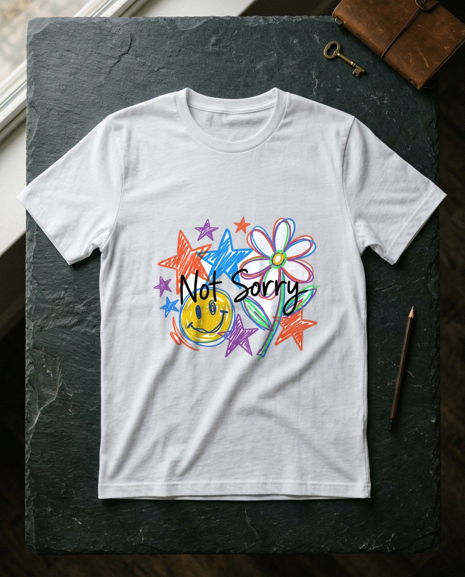 Scribble Your Own Rules Doodle Tee — lifestyle photo