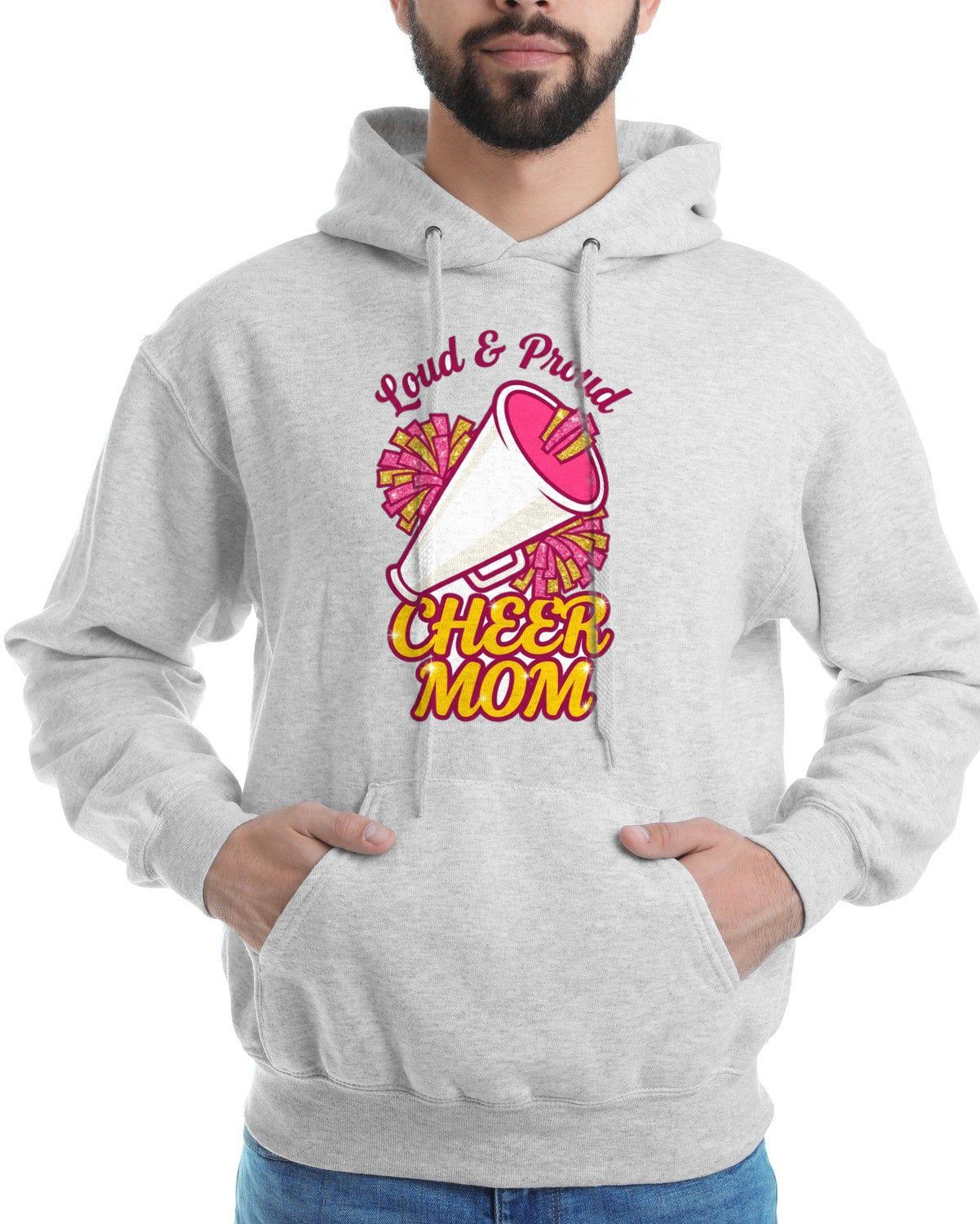 Loud And Proud Cheer Mom Hoodie — lifestyle photo