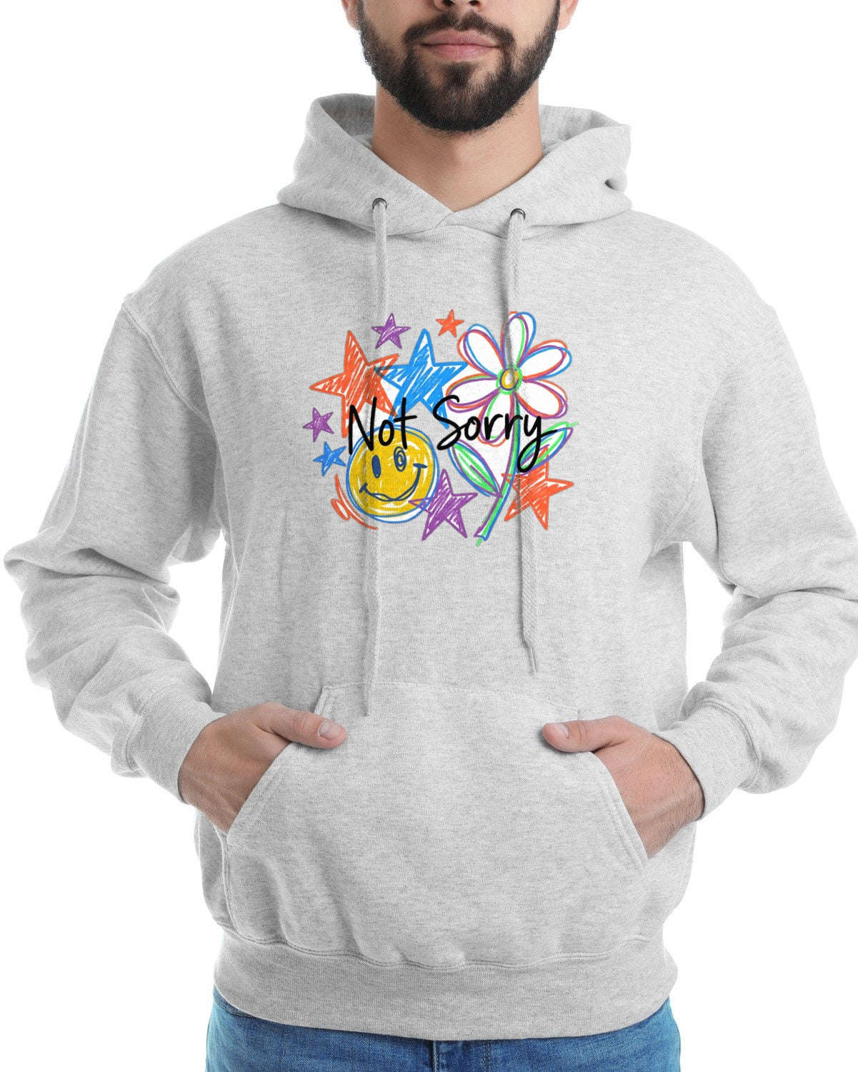 Scribble Your Own Rules Doodle Tee Hoodie — lifestyle photo