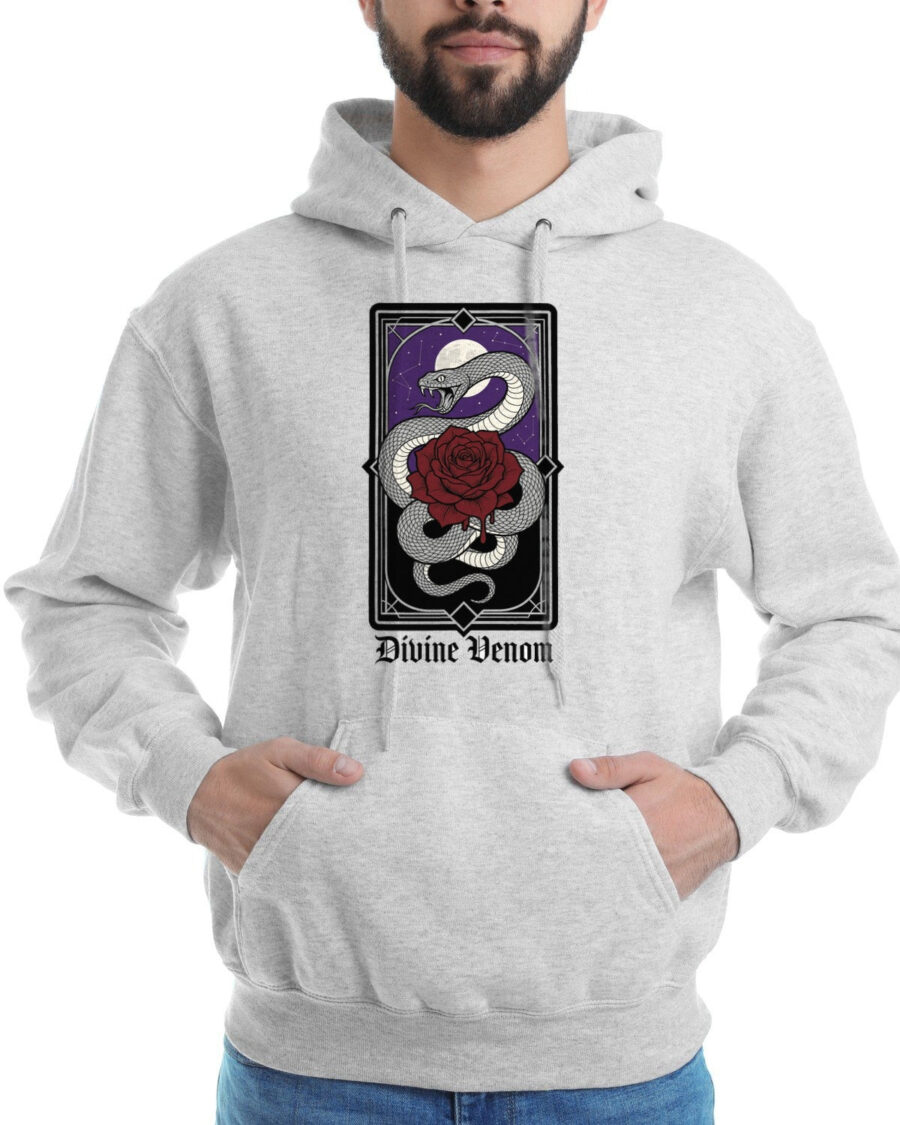 The Sovereign Serpent Tarot Hoodie — lifestyle photo