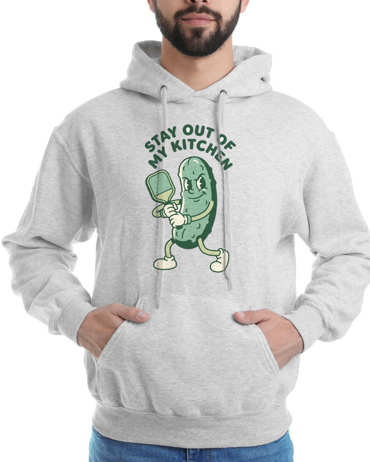 Stay Out Of My Kitchen Retro Mascot Hoodie — lifestyle photo