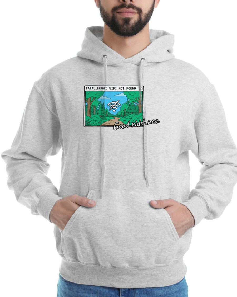 Error: Nature Found Hoodie — lifestyle photo