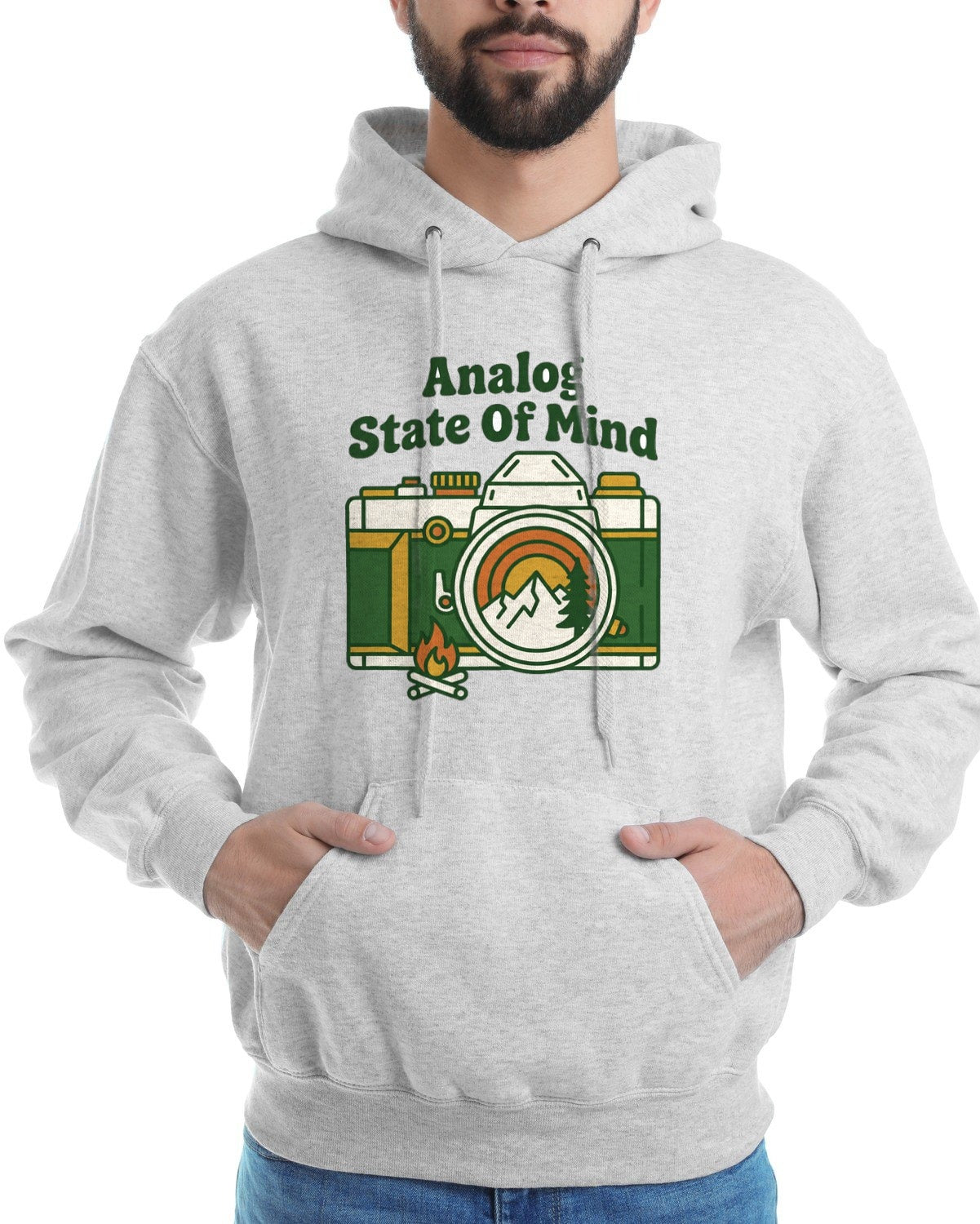 Analog State of Mind Retro Camera Hoodie — lifestyle photo