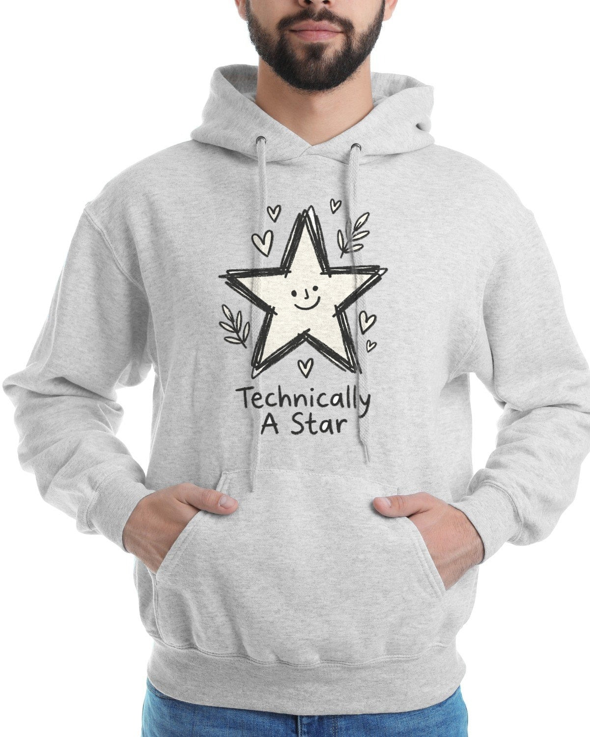 Technically A Star Wobbly Doodle Hoodie — lifestyle photo