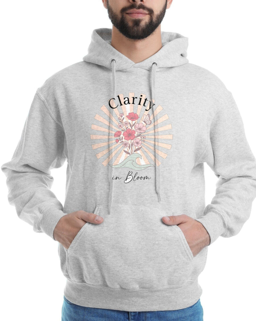 Clarity in Bloom Wildflower Sunburst Hoodie — lifestyle photo