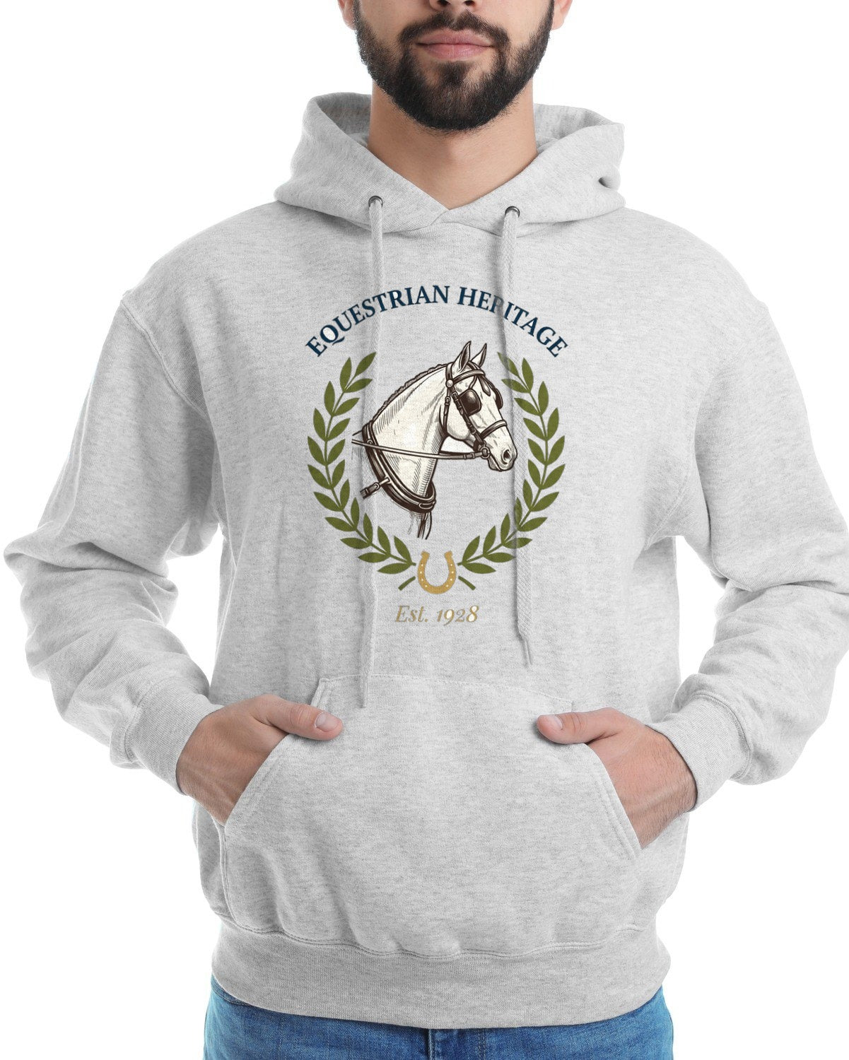Heritage Equestrian Club Crest Hoodie — lifestyle photo