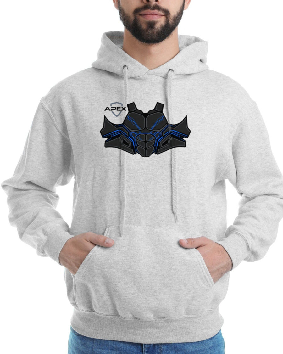 Apex Cybernetic Armor Compression Hoodie — lifestyle photo