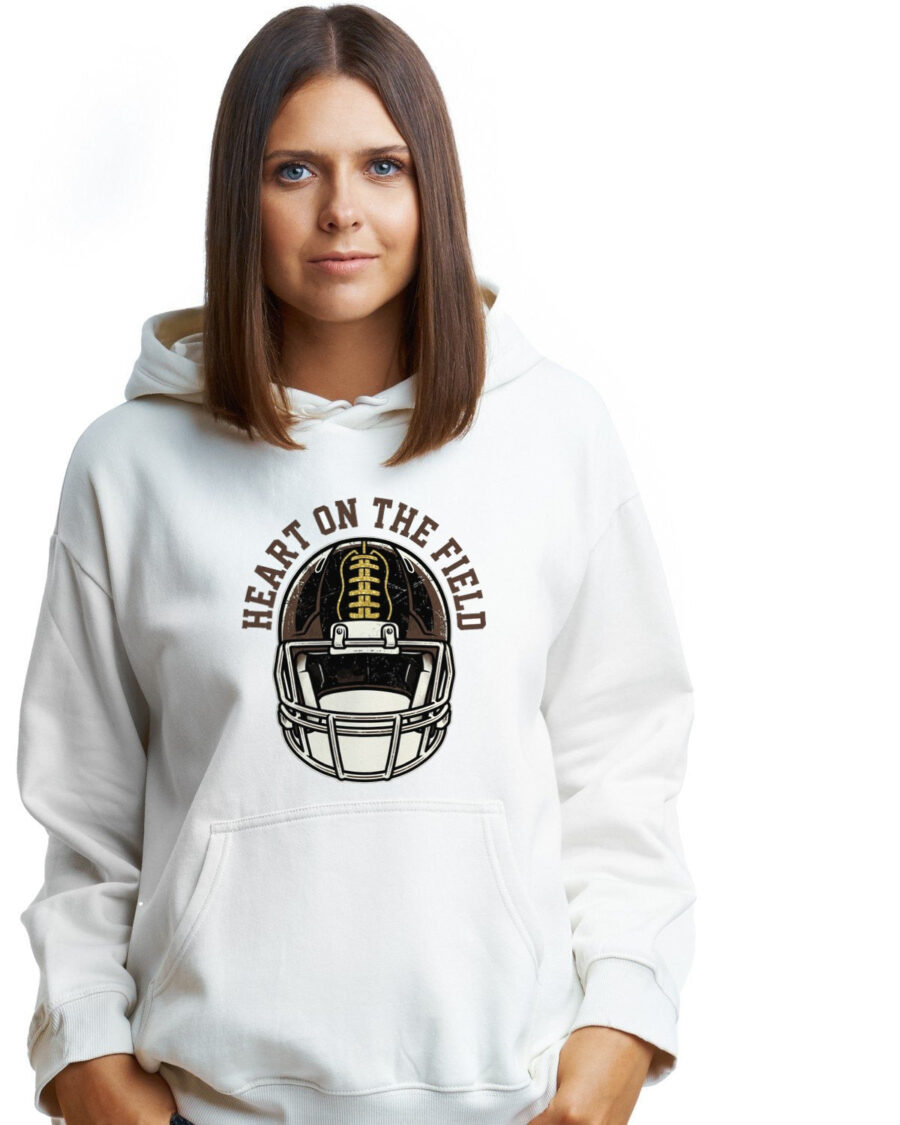 Friday Night Heartbeat Helmet Hoodie — lifestyle photo