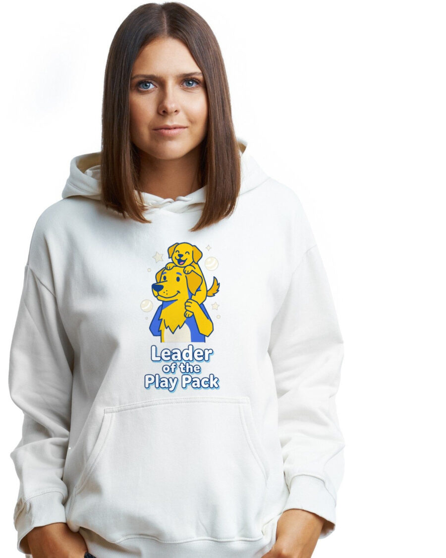 Leader of the Play Pack Cartoon Tee Hoodie — lifestyle photo