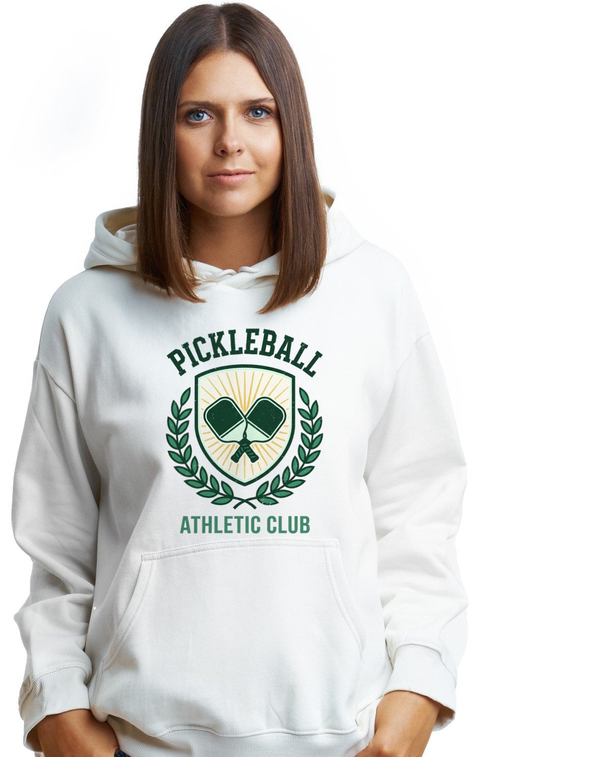 Vintage Pickleball Athletic Club Hoodie — lifestyle photo