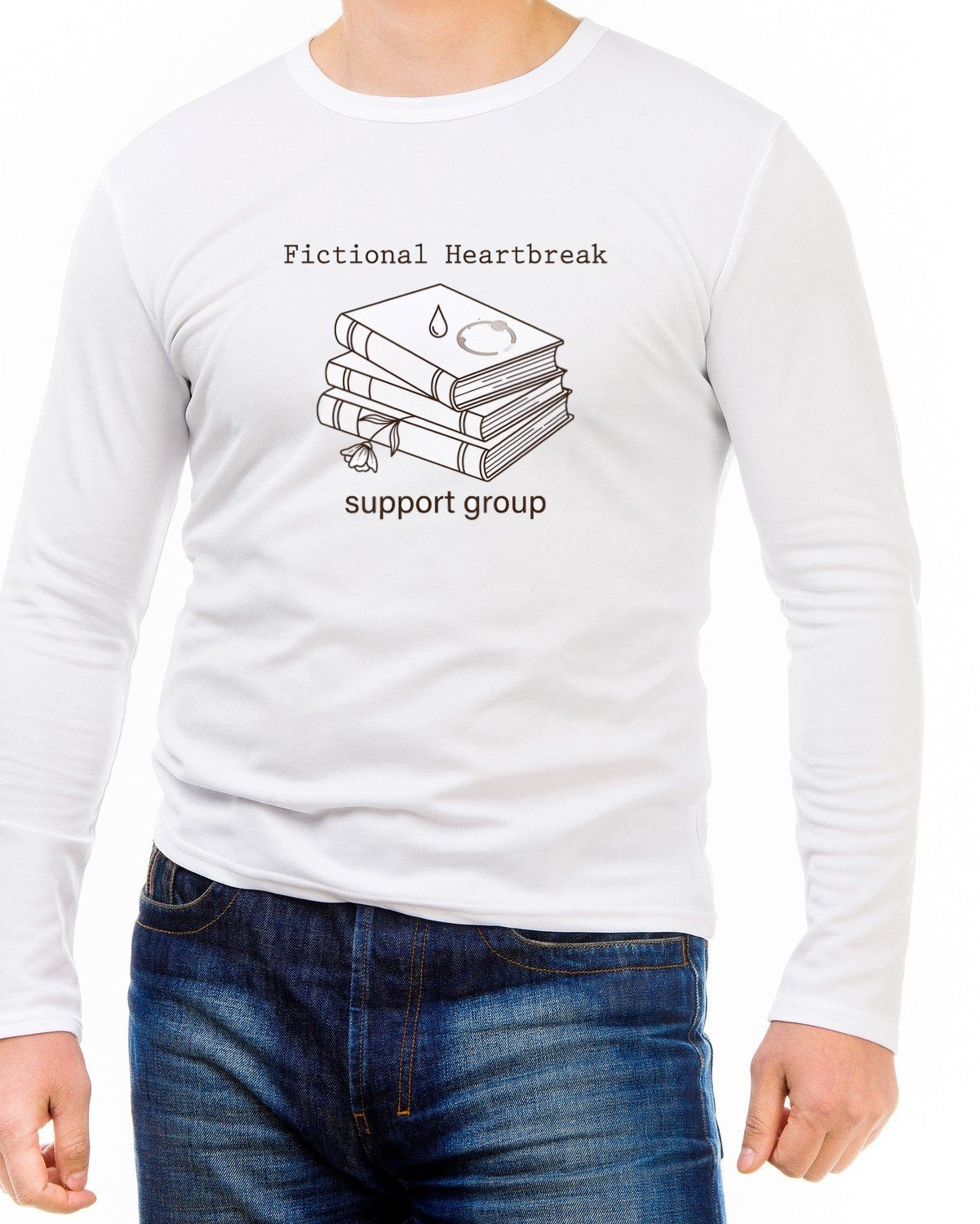 Fictional Heartbreak Support Group Long Sleeve — lifestyle photo