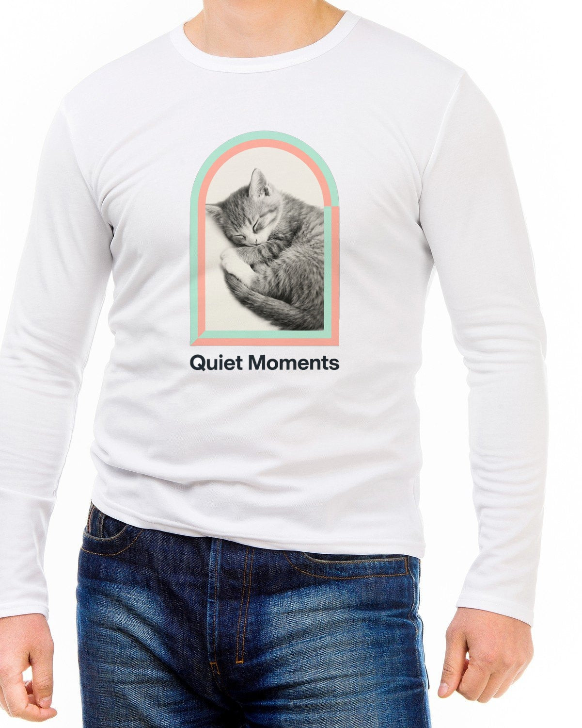 Pastel Window Dreaming Kitten Long Sleeve — lifestyle photo