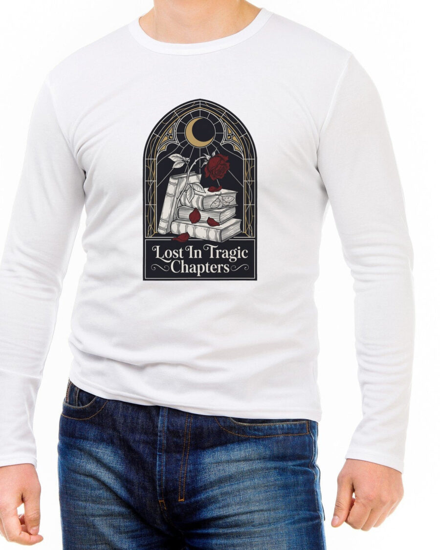 Tragic Chapters Stained Glass Rose Long Sleeve — lifestyle photo