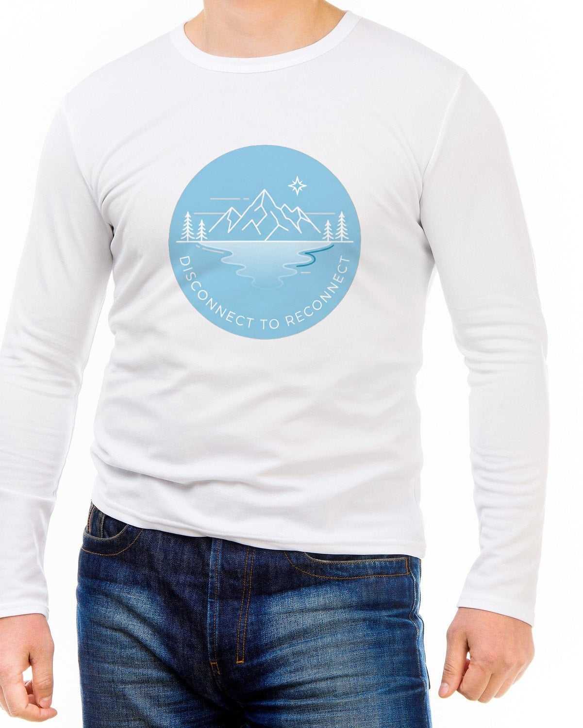 Unplugged Horizons: Glacier Escape Long Sleeve — lifestyle photo