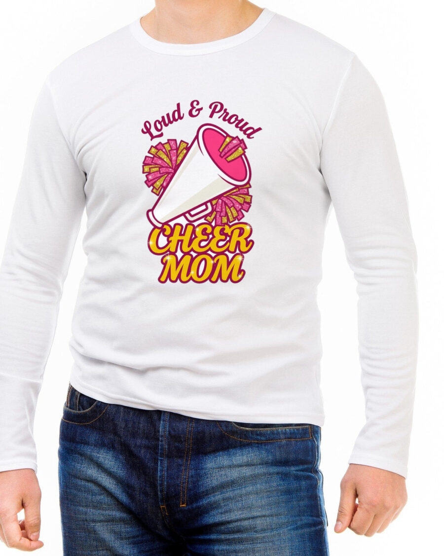 Loud And Proud Cheer Mom Long Sleeve — lifestyle photo