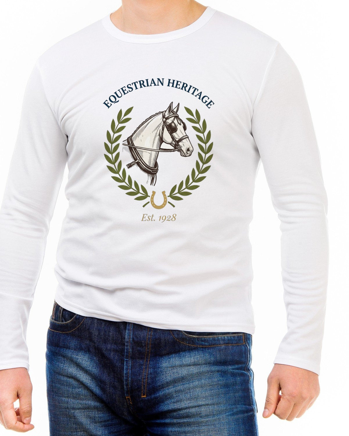 Heritage Equestrian Club Crest Long Sleeve — lifestyle photo