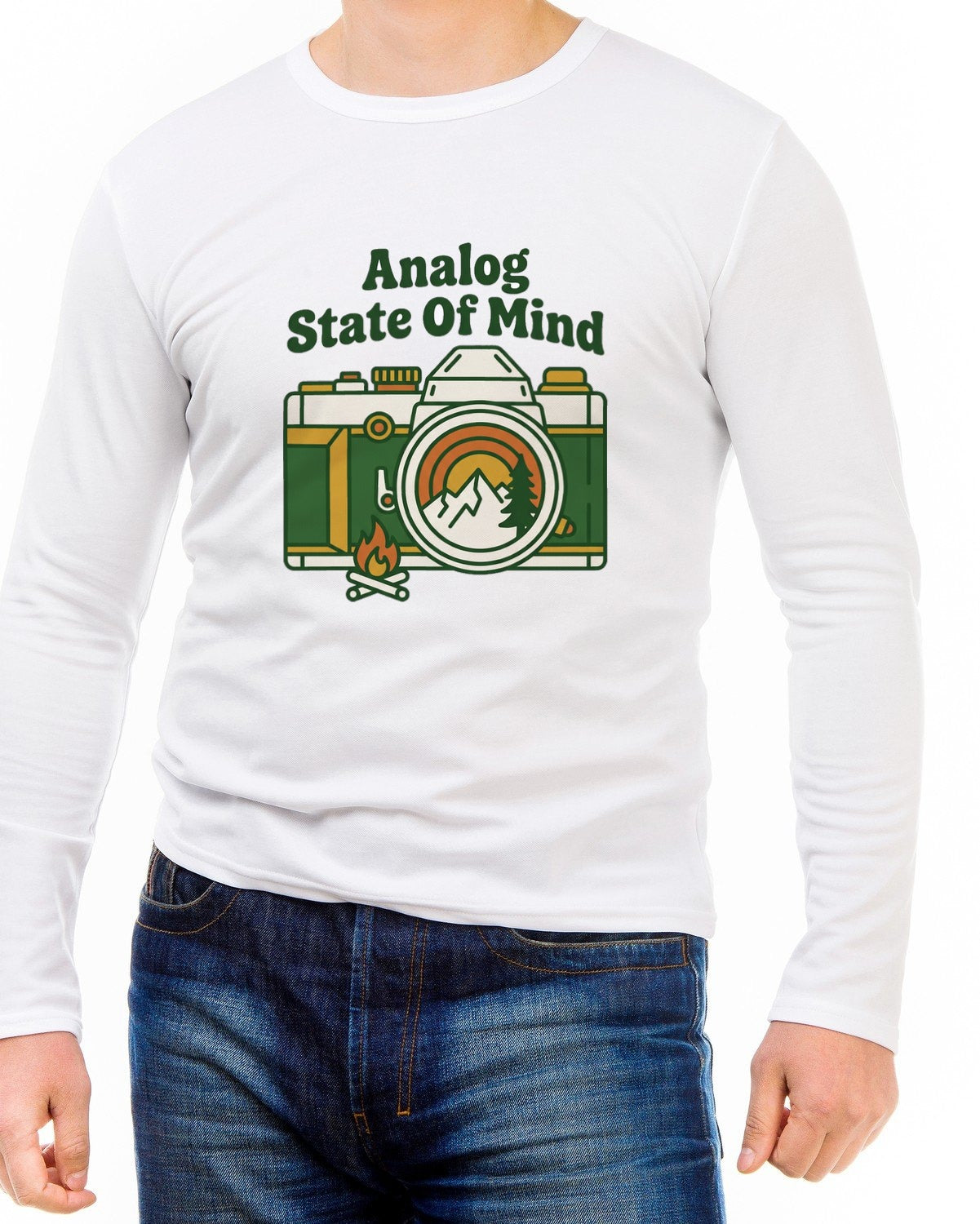 Analog State of Mind Retro Camera Long Sleeve — lifestyle photo