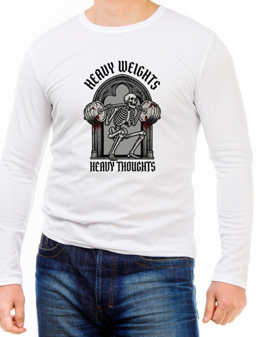 Atlas of the Iron Skeleton Tee Long Sleeve — lifestyle photo