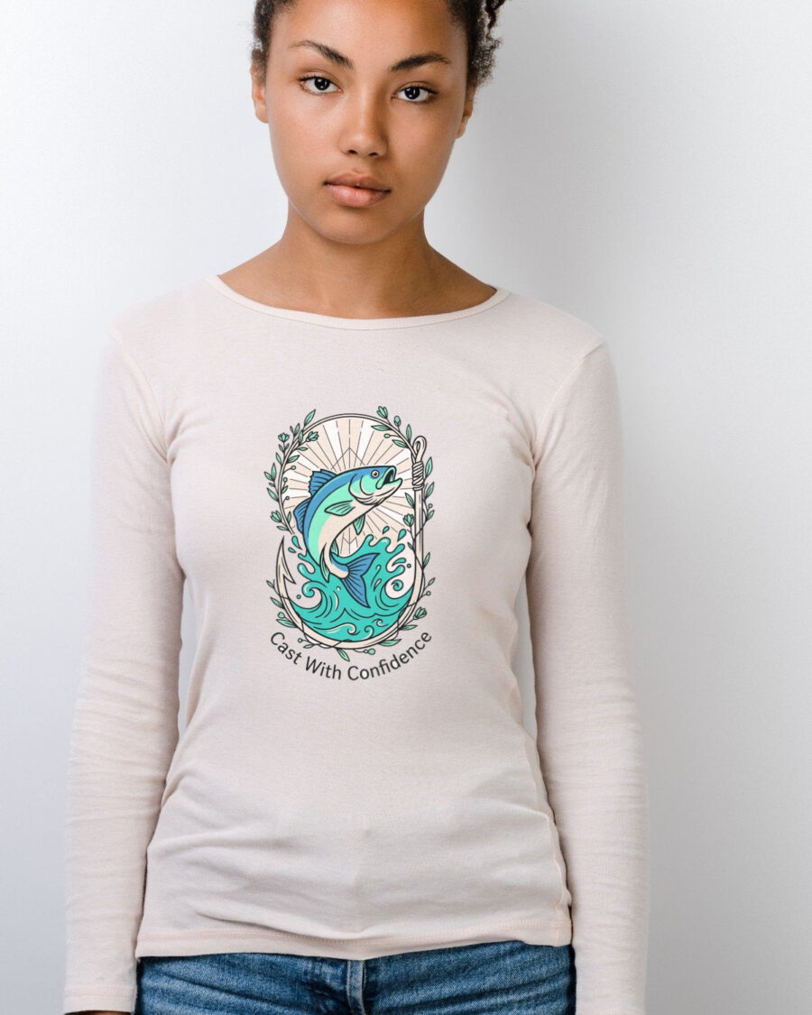 Reel Strength Floral Hook Fishing Long Sleeve — lifestyle photo