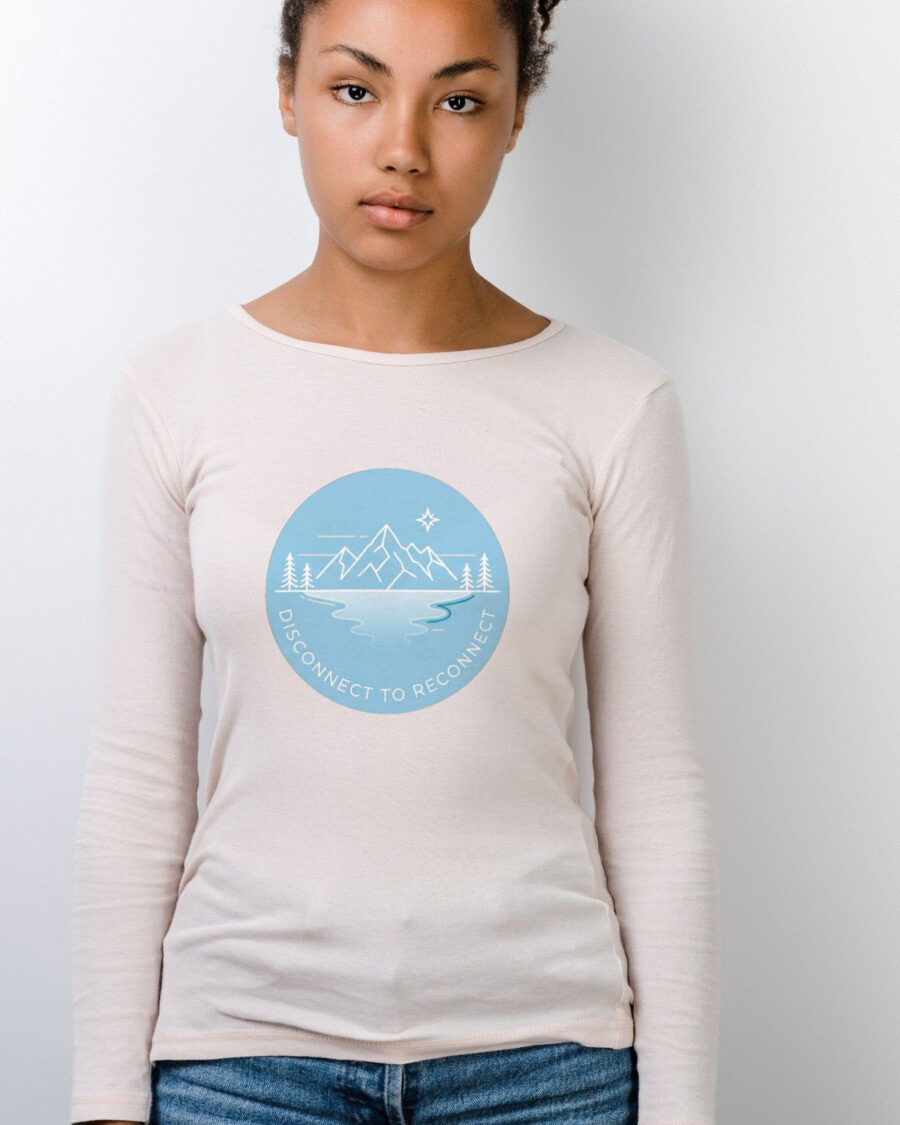 Unplugged Horizons: Glacier Escape Long Sleeve — lifestyle photo