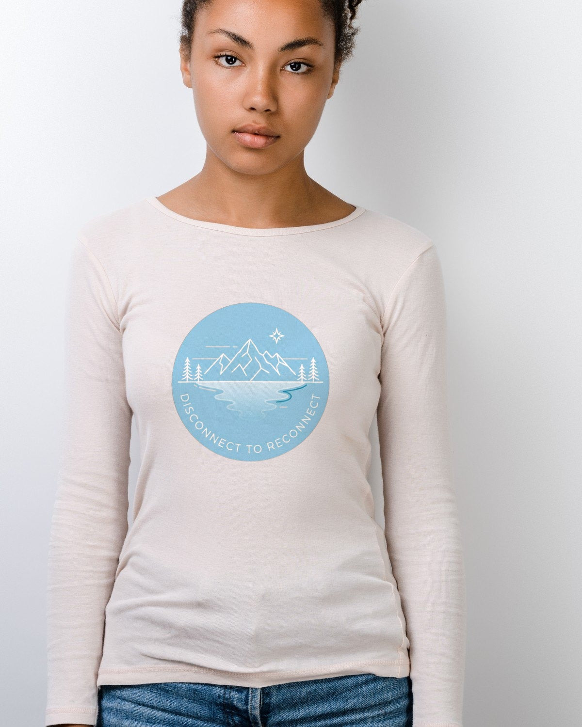 Unplugged Horizons: Glacier Escape Long Sleeve — lifestyle photo