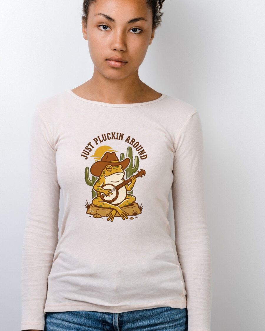 Desert Strummer Cowboy Toad Long Sleeve — lifestyle photo