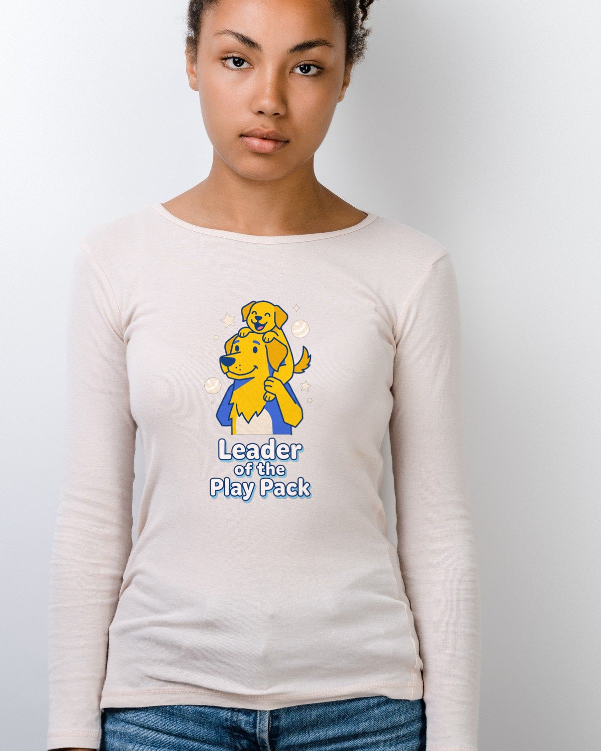 Leader of the Play Pack Cartoon Tee Long Sleeve — lifestyle photo
