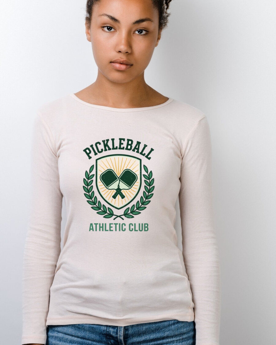 Vintage Pickleball Athletic Club Long Sleeve — lifestyle photo
