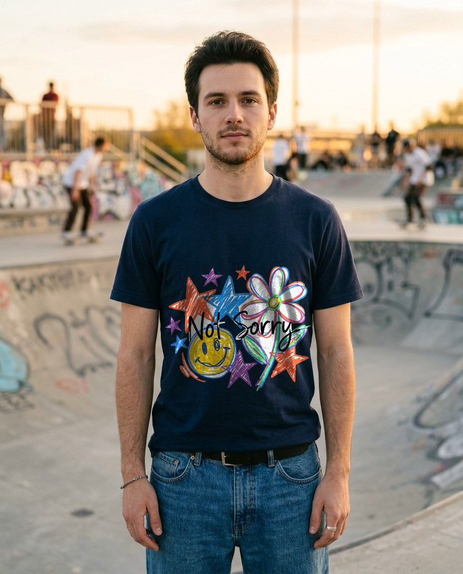 Scribble Your Own Rules Doodle Tee — lifestyle photo