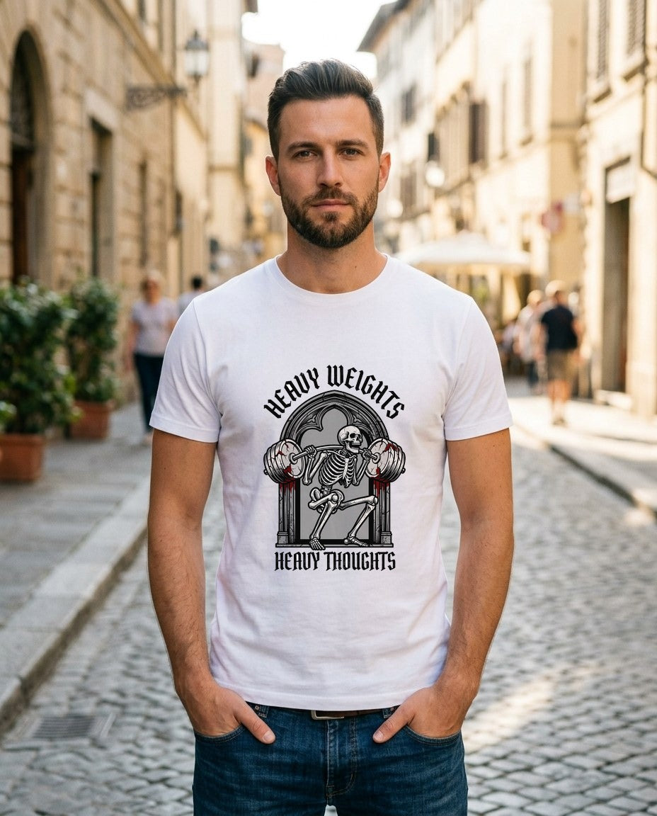 Atlas of the Iron Skeleton Tee — lifestyle photo