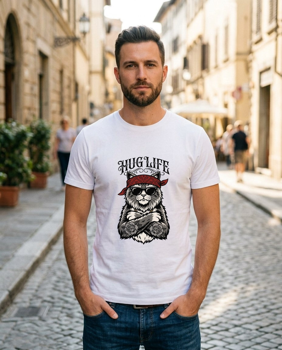 Hug Life Hardcore Bandana Feline — lifestyle photo
