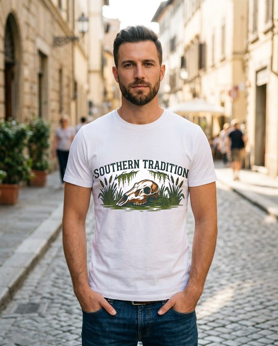 Vintage Southern Outdoors Deer Skull — lifestyle photo