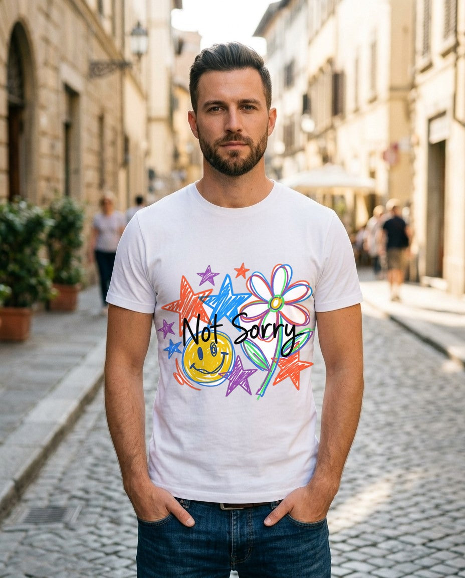 Scribble Your Own Rules Doodle Tee — lifestyle photo