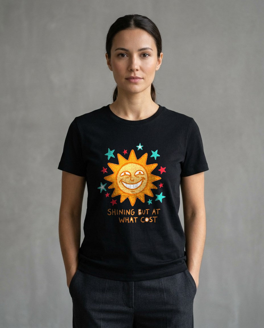 Shining But At What Cost Sun Doodle — lifestyle photo