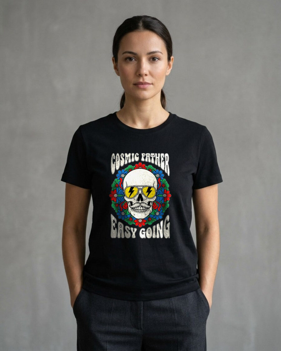 Cosmic Father Psychedelic Skull — lifestyle photo