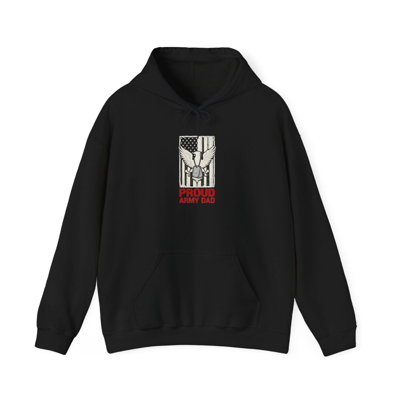 Proud Foundation Army Dad Flag & Tags Hoodie — lifestyle photo