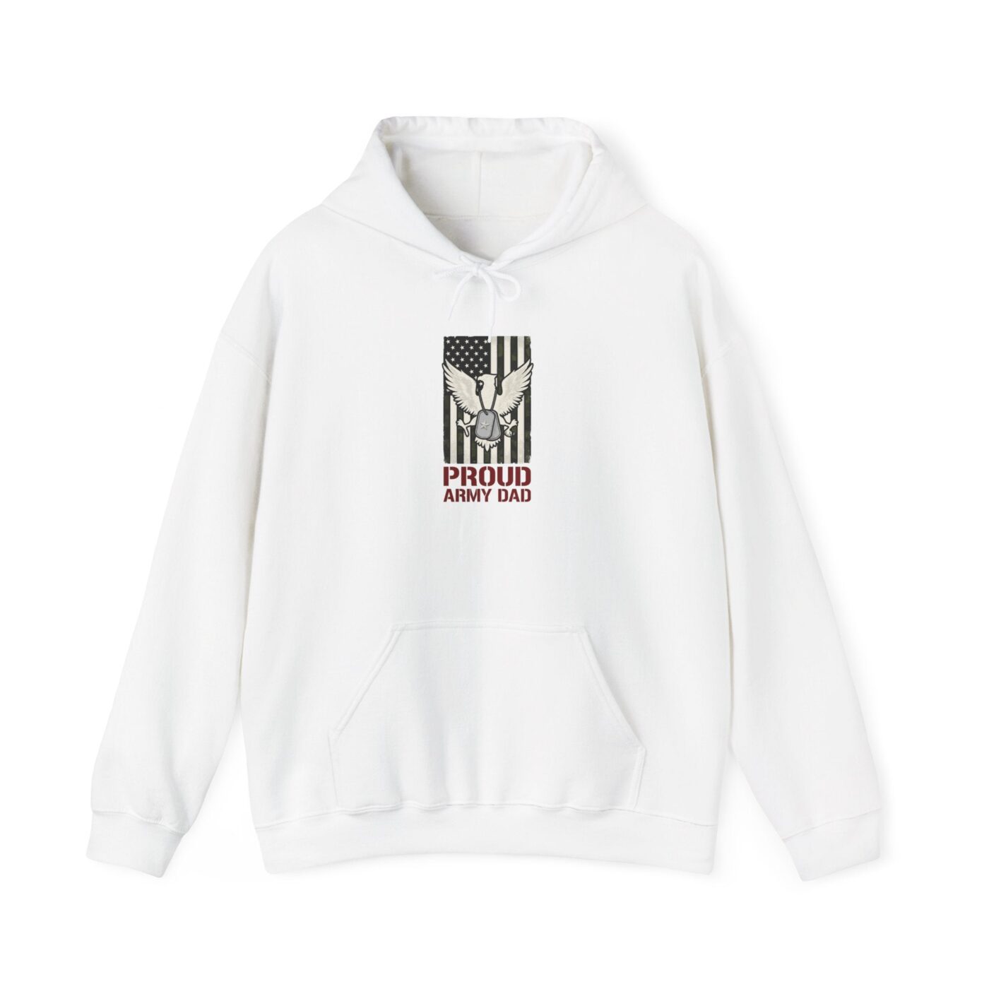 Proud Foundation Army Dad Flag & Tags Hoodie — lifestyle photo