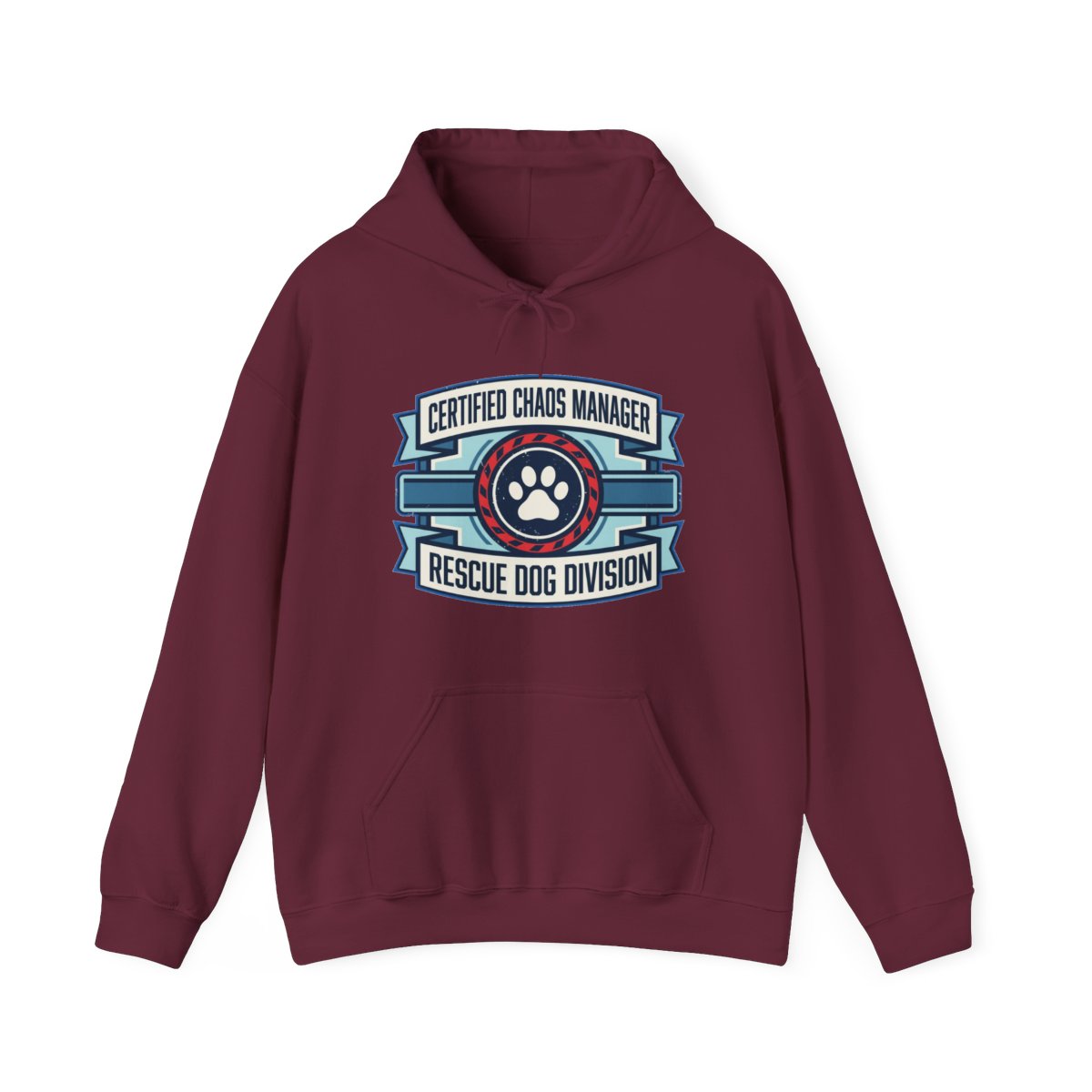 Certified Chaos Manager Dept Stamp Hoodie — lifestyle photo