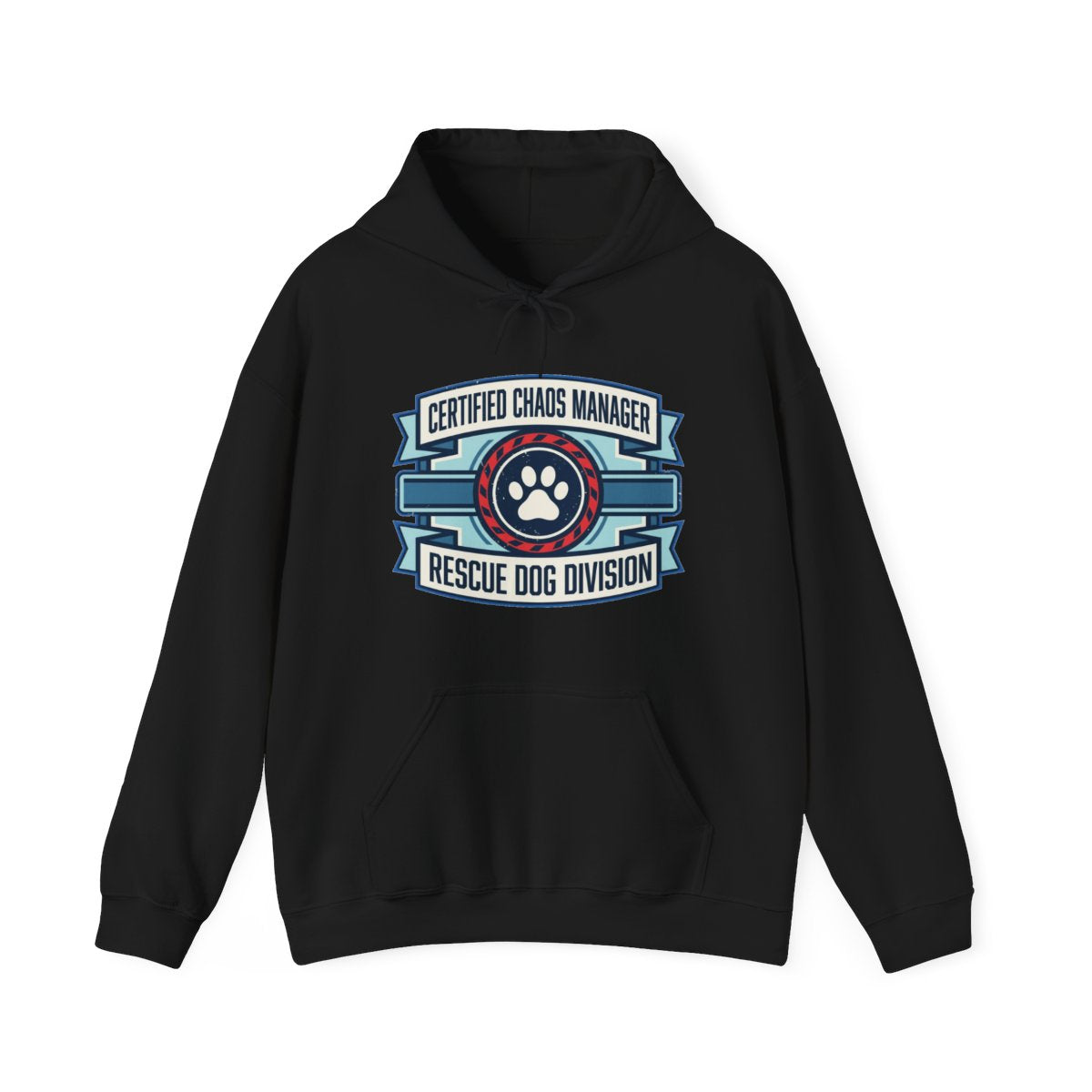 Certified Chaos Manager Dept Stamp Hoodie — lifestyle photo
