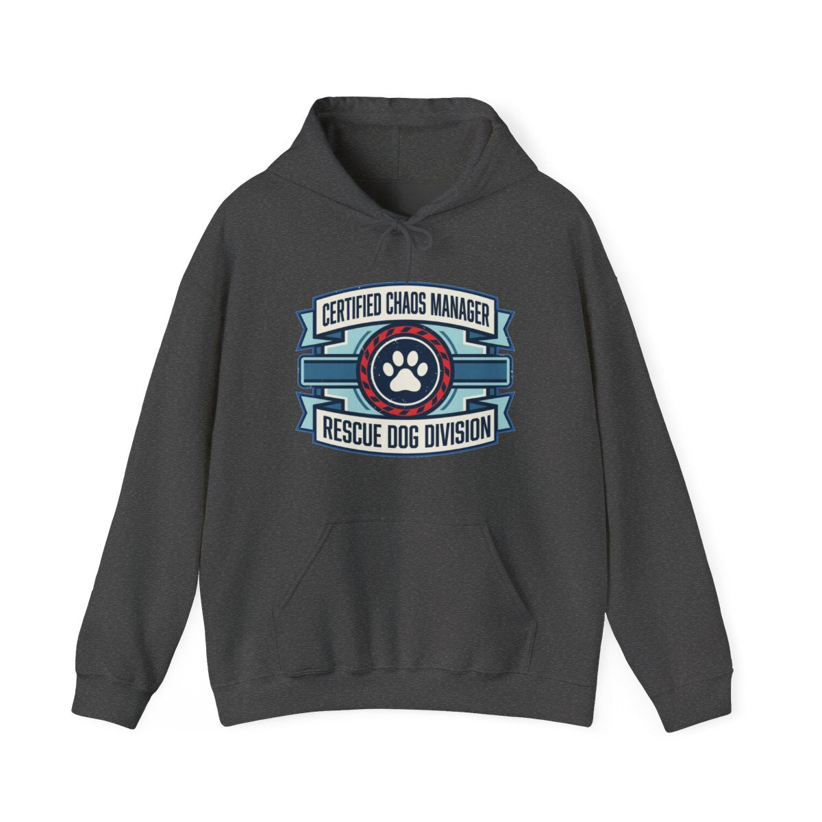 Certified Chaos Manager Dept Stamp Hoodie — lifestyle photo