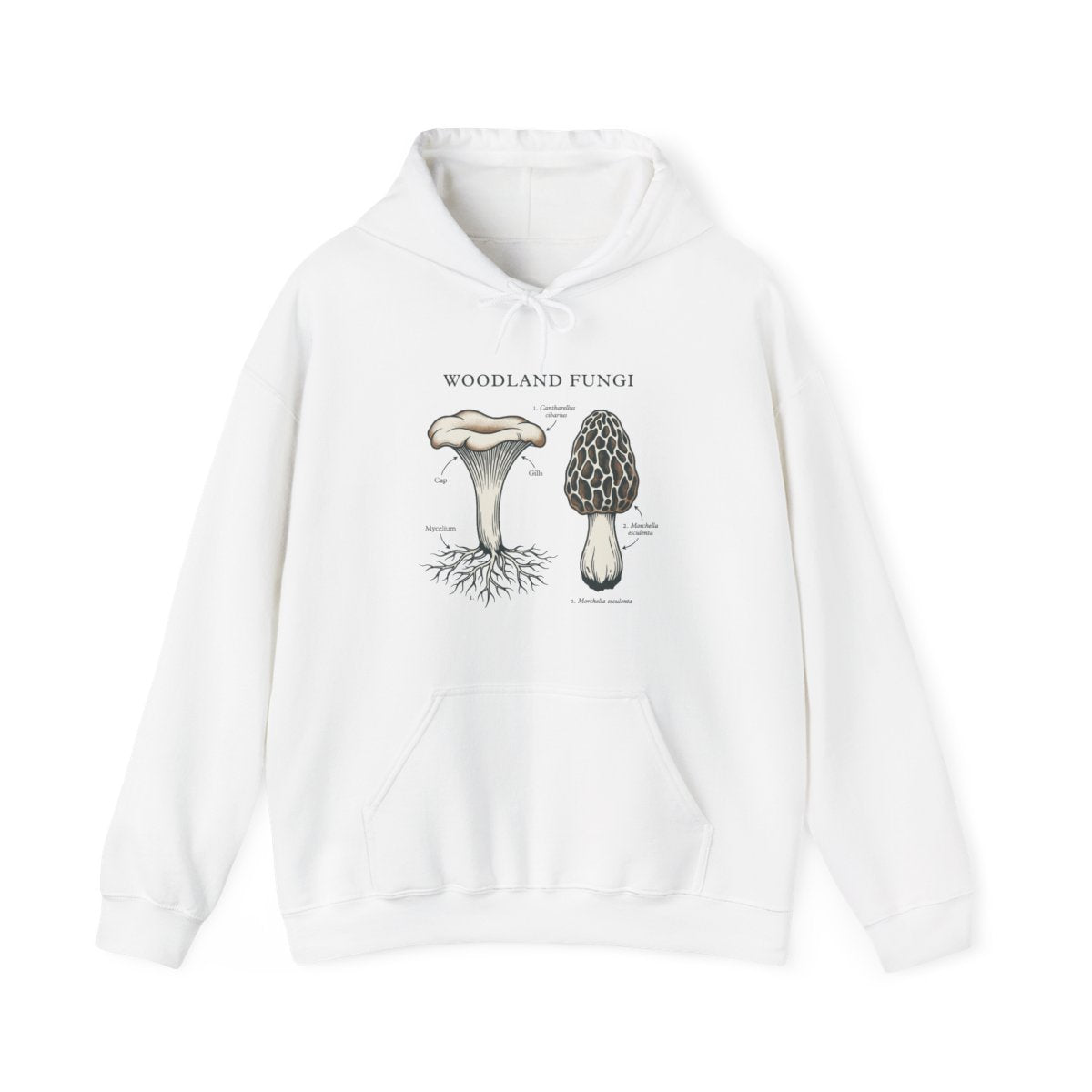 Forager's Guide To Woodland Fungi Hoodie — lifestyle photo