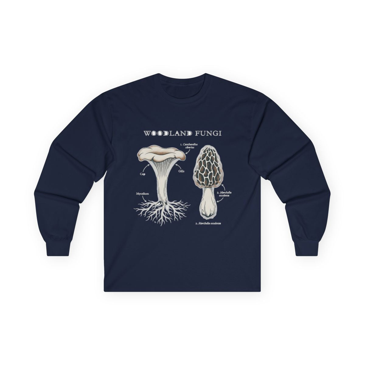 Forager's Guide To Woodland Fungi Long Sleeve — lifestyle photo
