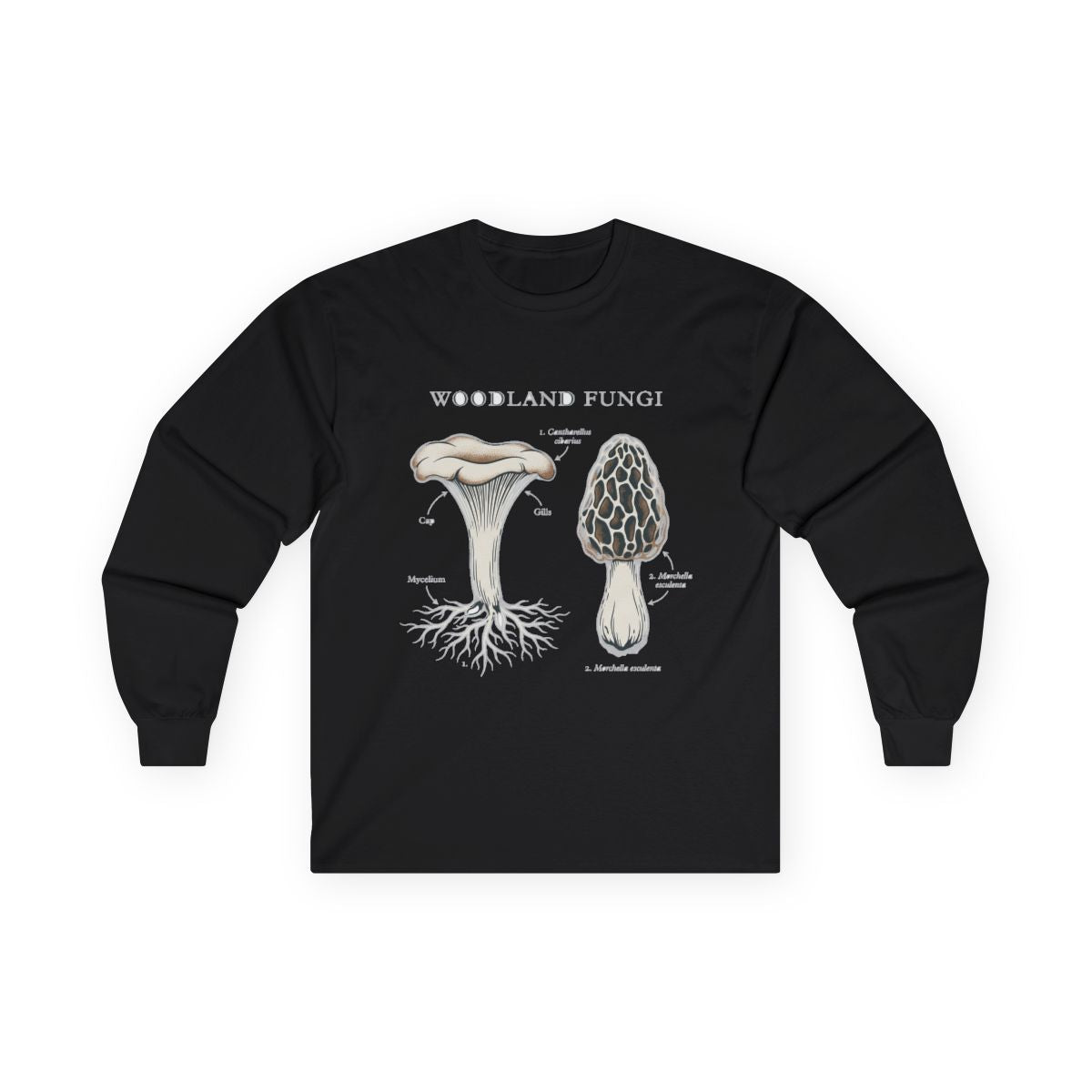 Forager's Guide To Woodland Fungi Long Sleeve — lifestyle photo