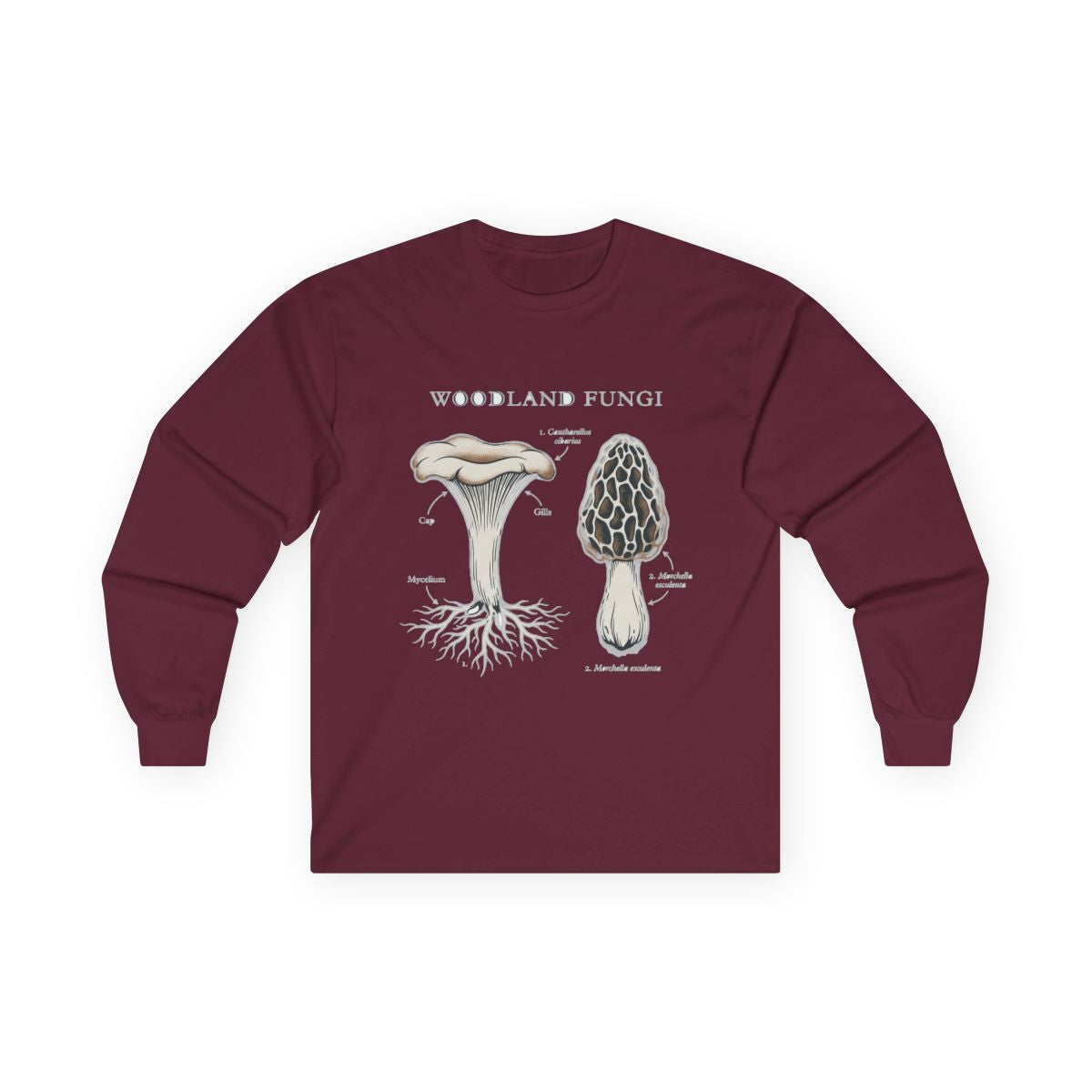 Forager's Guide To Woodland Fungi Long Sleeve — lifestyle photo