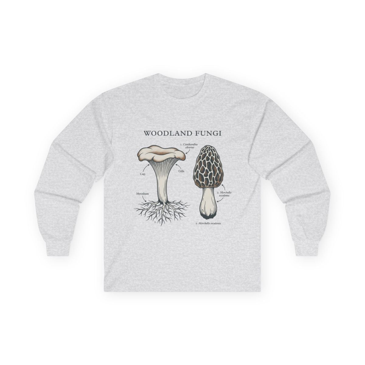 Forager's Guide To Woodland Fungi Long Sleeve — lifestyle photo